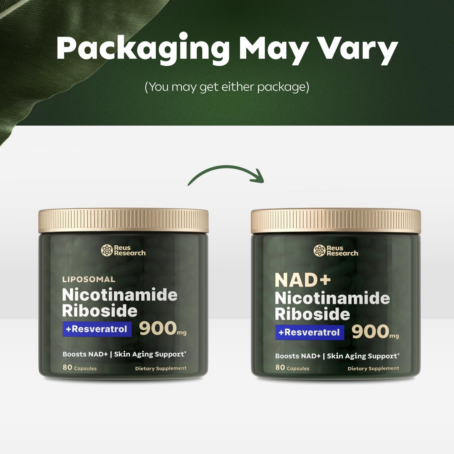 Reus Research NAD+Nicotinamide Riboside 900mg(80 count)